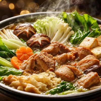 Image of Chinese Pork Vegetable Hot Pot