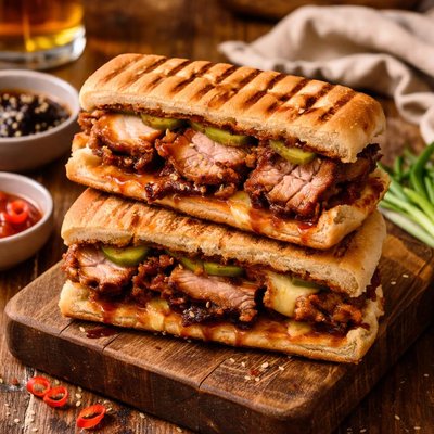 Image of Chinese Roast Pork Panini