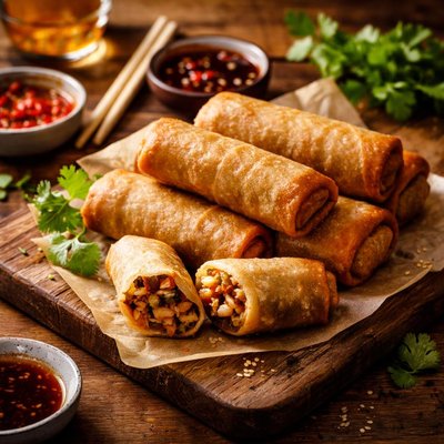 Image of Chinese Spring Rolls Shanghai Dim Sum