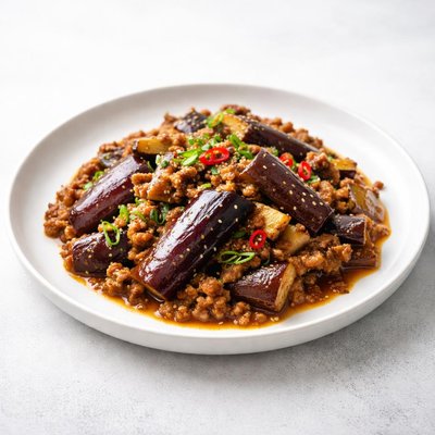 Image of Chinese Style Spicy Eggplants with Pork