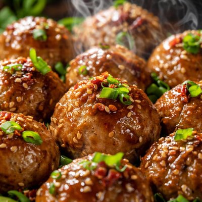 Image of Chinese Style Turkey Meatballs