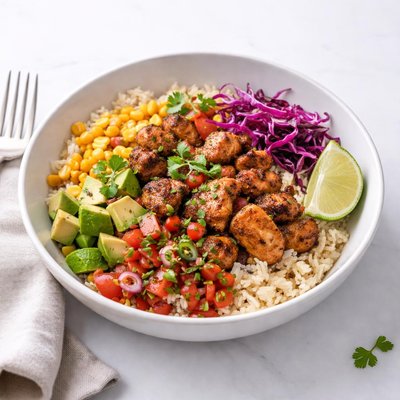 Image of Cuenco de Pollo Chipotle de la Dieta Mediterránea