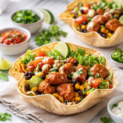 Image of Chipotle Chicken in Tortilla Bowls
