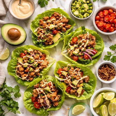Image of Chipotle Chicken Lettuce Wraps Paleo