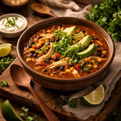 Image of Chipotle Chicken Soup with Avocado