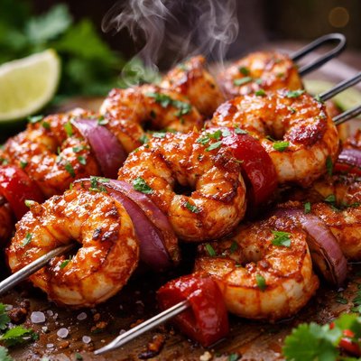 Image of Chipotle Glazed Shrimp Kebabs