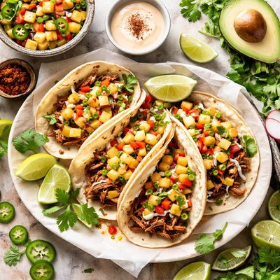 Image of Chipotle Pork Soft Tacos with Pineapple Salsa