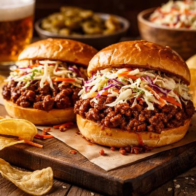 Image of Chipotle Sloppy Joes with Crunchy Coleslaw