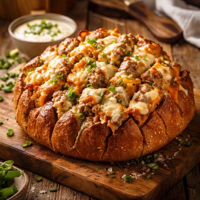 Image of Chipped Beef with Cheddar Pull a Part Bread