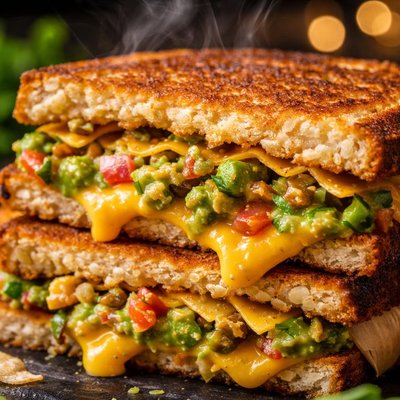 Image of Chips and Guacamole Grilled Cheese