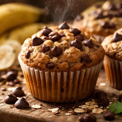 Image of Choc Chip Banana Muffins Gluten Dairy and Egg Free