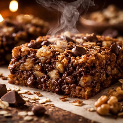 Image of Choc Walnut and Oat Slice