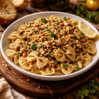 Image of Chock Full of Clam Sauce with Farfalle