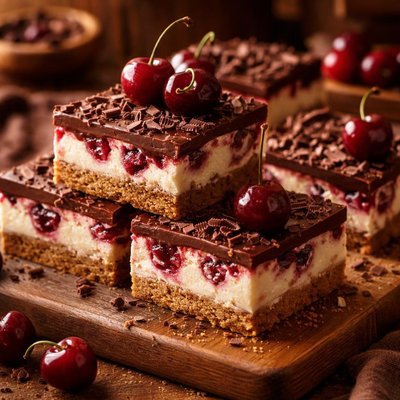 Image of Choco Cherry Cheesecake Bars