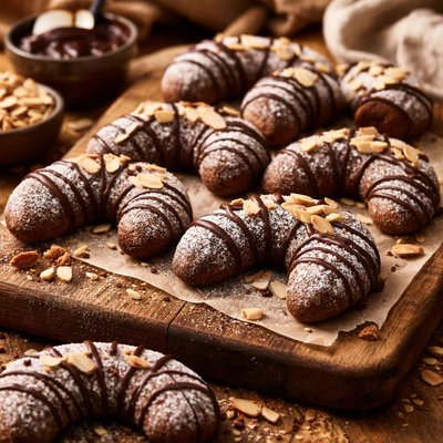 Image of Chocolate Almond Crescent Cookies