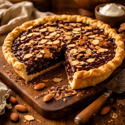 Image of Chocolate Almond Pie Ala Paula Deen