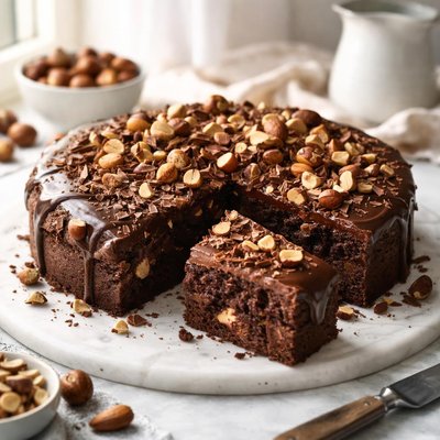 Image of Chocolate and Hazelnut Brownie Cake