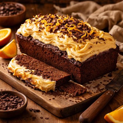 Image of Chocolate and Orange Buttercream Pound Cake