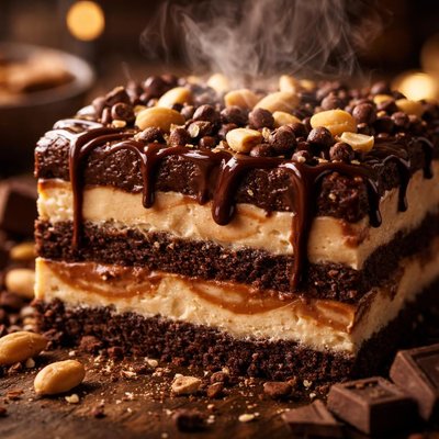 Image of Chocolate and Peanut Butter Ice Box Dessert