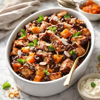 Image of Chocolate Apricot Bread Pudding