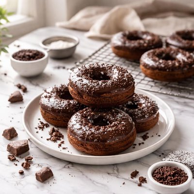 Image of Chocolate Baked Buttermilk Donuts