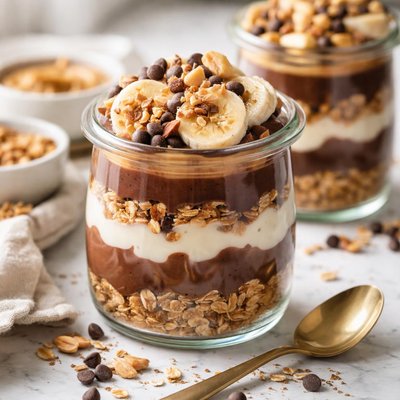 Image of Chocolate Banana and Peanut Butter Parfait