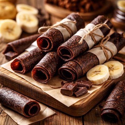 Image of Chocolate Banana Fruit Roll Up Fruit Leather Dehydrator