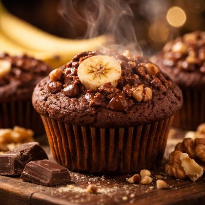 Image of Chocolate Banana Nut Muffins