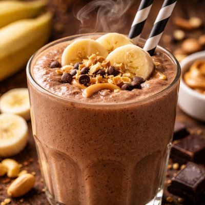 Image of Chocolate Banana Smoothie with a Hint of Peanut