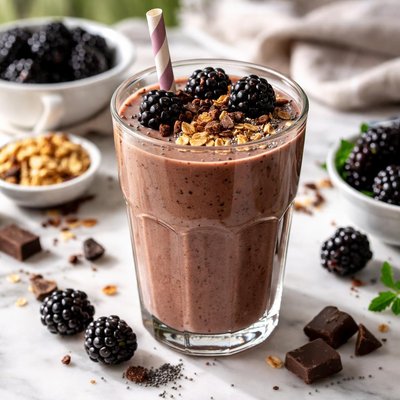 Image of Chocolate Blackberry Breakfast Smoothie