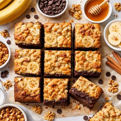 Image of Chocolate Bottom Banana Squares