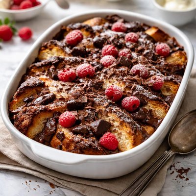 Image of Chocolate Bread and Butter Pudding