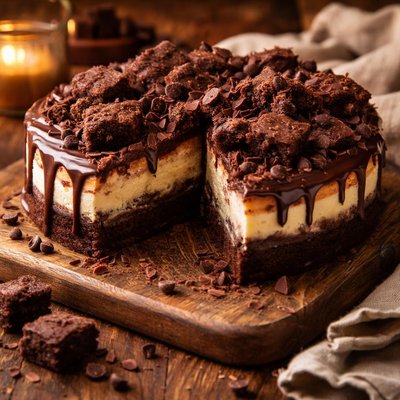 Image of Chocolate Brownie Cheesecake