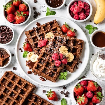 Image of Chocolate Brownie Waffles