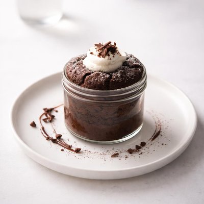 Image of Chocolate Cake Baked in a Jar