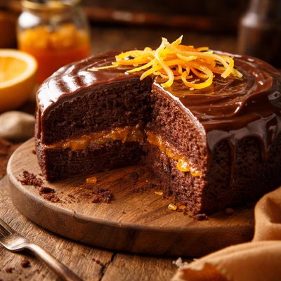 Image of Chocolate Cake Made with Orange Marmalade
