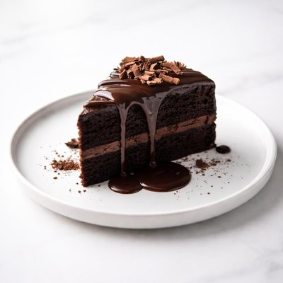 Image of Chocolate Cake with Chocolate Sauce