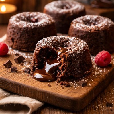 Image of Chocolate Cakes with Liquid Centers