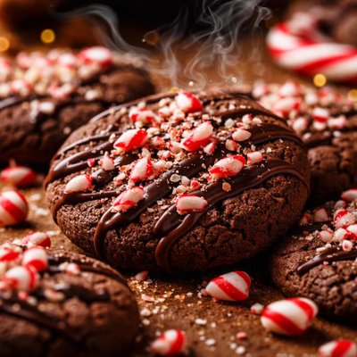 Image of Chocolate Candy Cane Cookies