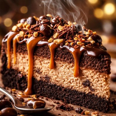 Image of Chocolate Caramel Mocha Cheesecake