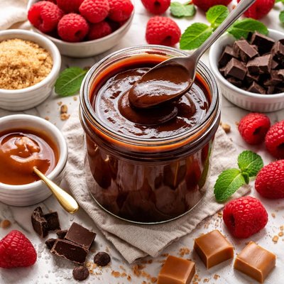 Image of Chocolate Caramel Raspberry Sauce