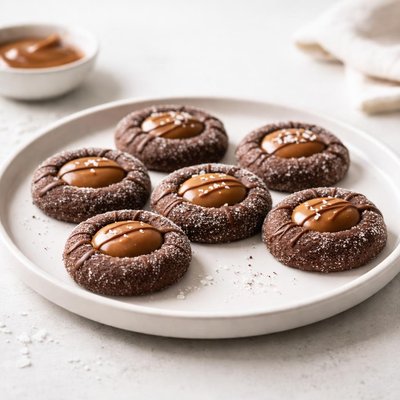 Image of Chocolate Caramel Thumbprints
