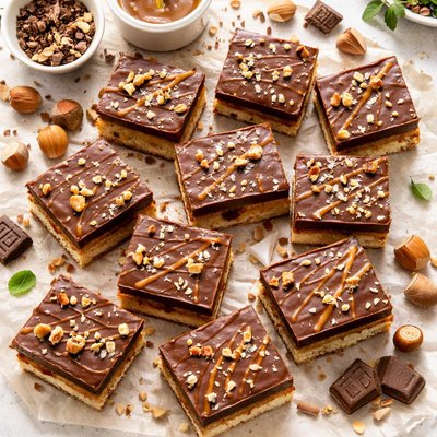 Image of Chocolate Caramel Tray Bake Slice