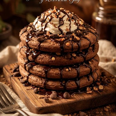 Image of Chocolate Charlie Pancakes by Rebekah Gay