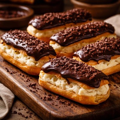 Image of Chocolate Cheese Eclairs