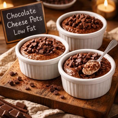 Image of Chocolate Cheese Pots Low Fat