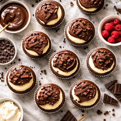 Image of Chocolate Cheesecake Cupcakes