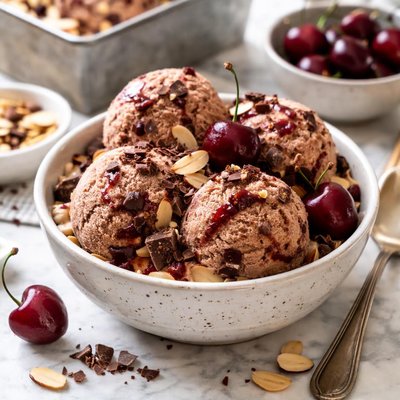 Image of Chocolate Cherry Almond Ice Cream