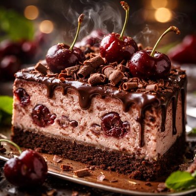 Image of Chocolate Cherry Cheesecake