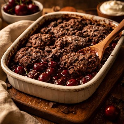 Image of Chocolate Cherry Cobbler